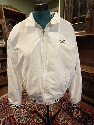 Mens L NWT American Living White Navy Yacht Lightweight Jacket American Eagle