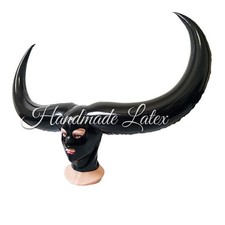 Latex Inflatable Hood Halloween Mask Gummi 0.4mm For Catsuit Club Wear Costume