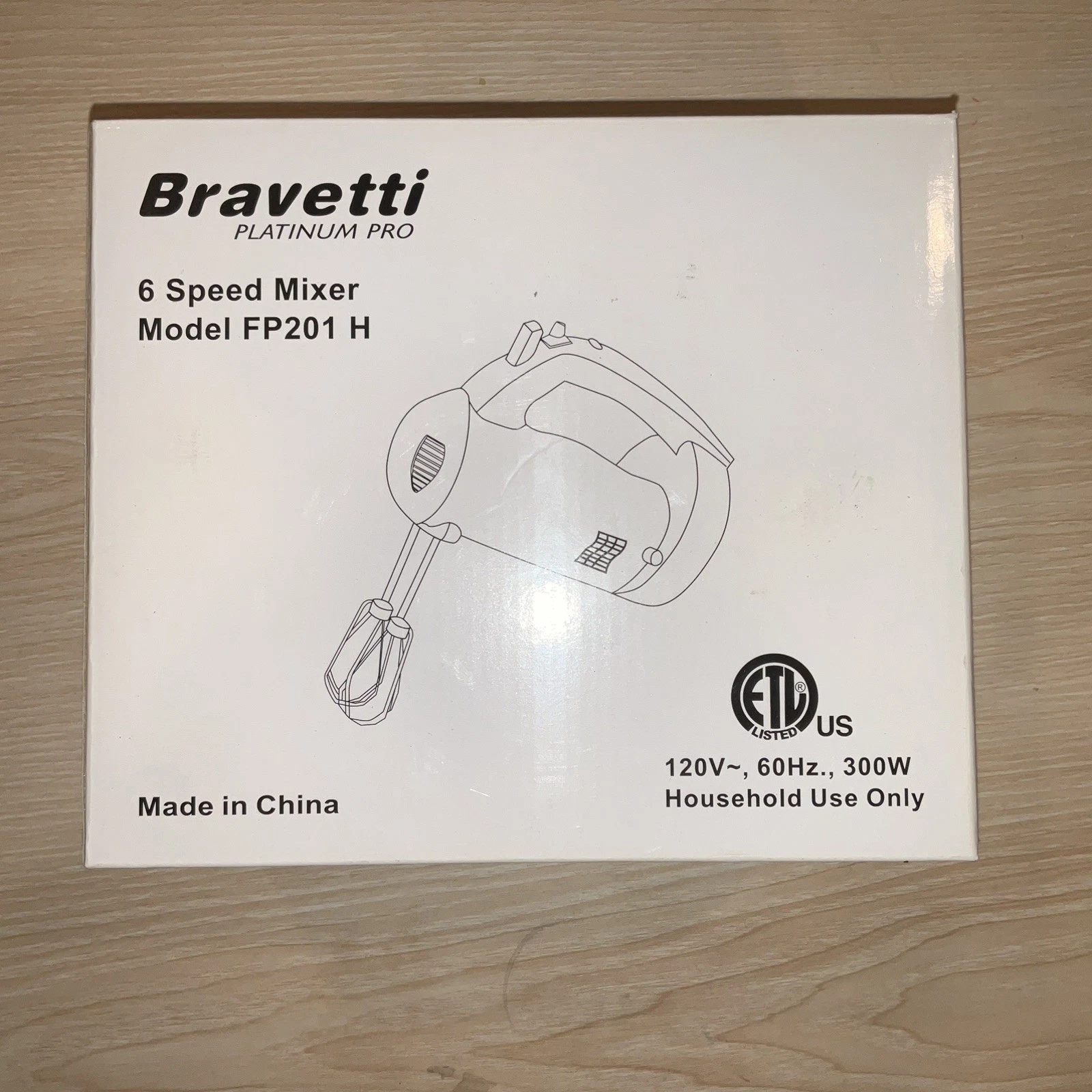 Bravetti Platinum Pro FP201 H Hand Power Mixer 300W 6-Speed Silver New Open
Opens in a new window or