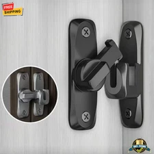 90°/180° Flip Zinc Alloy Door Lock Anti-Theft Latch for Sliding & Gate Doors