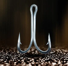 10pcs 7982 Stainless Steel Strong Double Hooks Fishing Hooks Saltwater 4/0-10/0