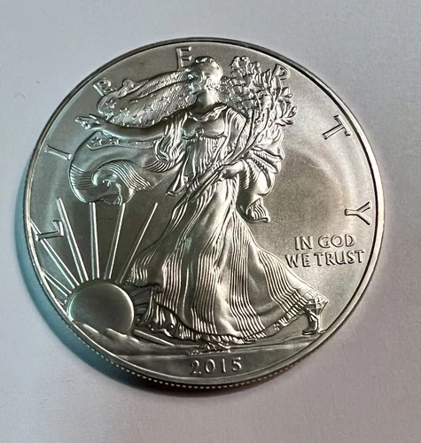 2015 1  oz Silver American Eagle (Brilliant Uncirculated) In Capsule, Authentic