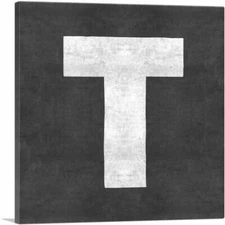 ARTCANVAS Chalkboard Alphabet Letter T Canvas Art Print