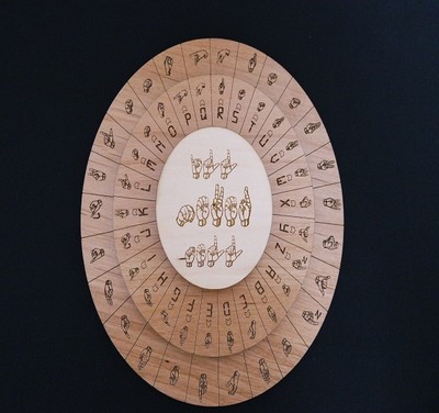 Sign Language Cipher Wheel - Escape Room Puzzle - Escape Room Prop - Escape Room