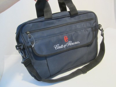 CONTE of FLORENCE blue computer brief case bag NWOT