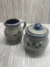 Rowe Pottery Works 1997 Creamer and Sugar Dishes Stoneware