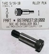 3/8X1 HEX SOCKET HEAD SHOULDER BOLTS ALLOY STEEL PLAIN 5/16-18 THREAD (3)