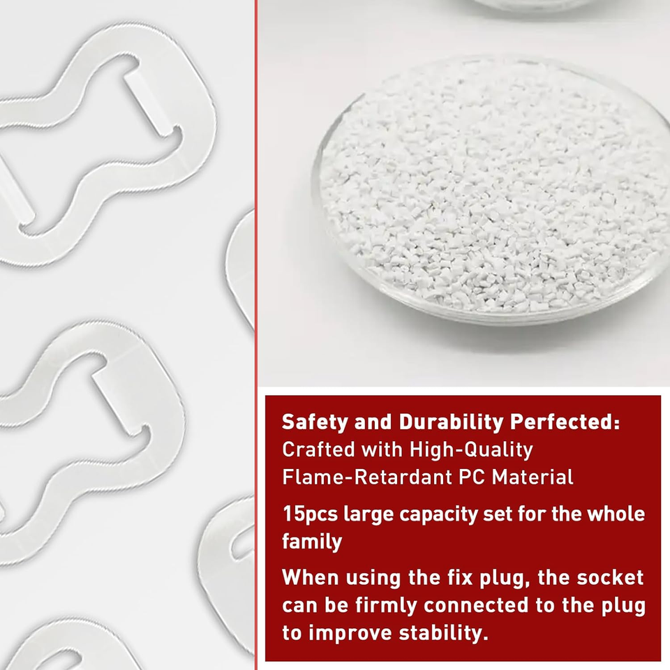 15Pack Loose Outlet Fix Plugs Secure Power Plugs, Prevent Loose