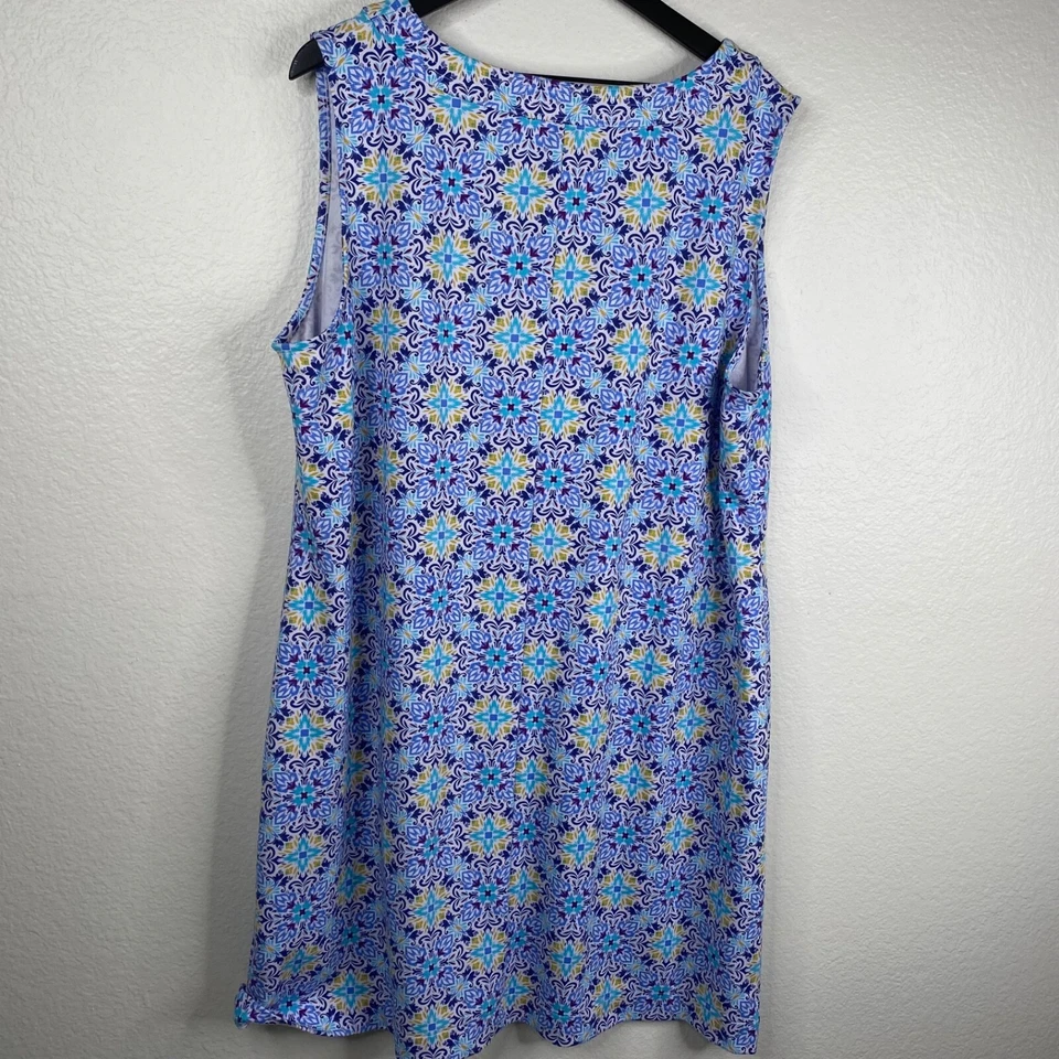 Платье Talbots длиной до колена без рукавов синее размер 3X эластичное офисное курортное - Изображение 3 из 4