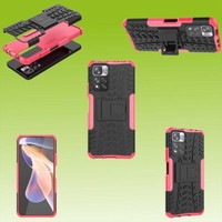 FüR Xiaomi Redmi Note 11S / 11 4G Hybrid Outdoor Pink Handy Tasche Etui HüLle