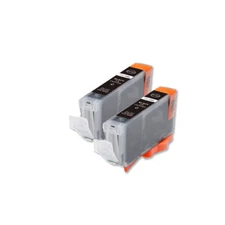 2 BLACK Replacement Ink + chip for CLI-8BK MP500 MP530 MP600 MP610 MP800 MP810