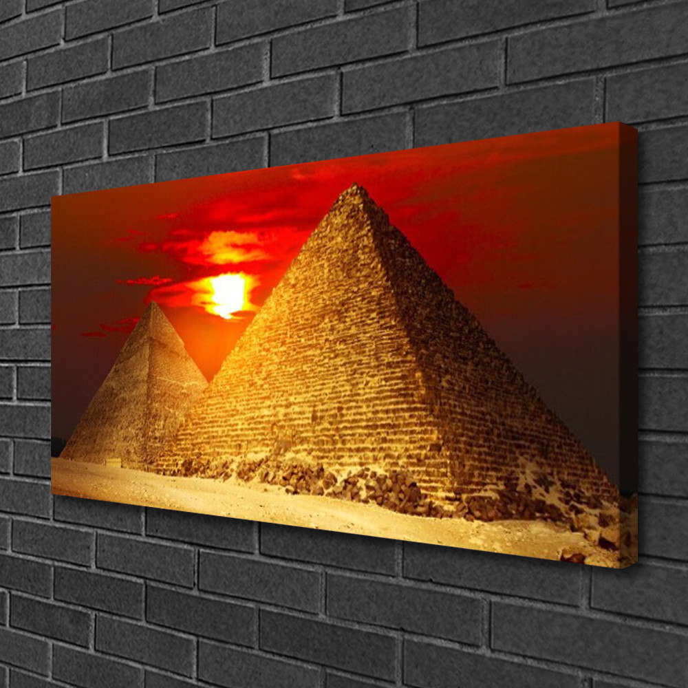 Tableau sur toile 100x50 architecture pyramides pour habiller un mur vide sans travaux