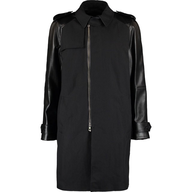 NEW W/TAGS 1800 Versace Collection Black Overcoat Trench Coat 52 M L