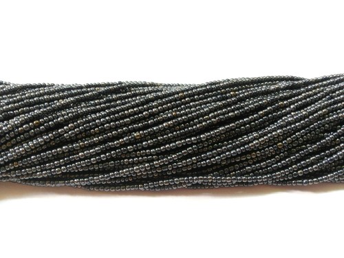 10 fili di perle ematite Chid Rondelle lisce 2-2,5 mm perle peperline 12" pollici - Foto 6 di 9