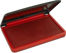 Large Red Stamp Pad 2-3/4 x 4-1/4 Premium Quality Felt Inking Office Supply