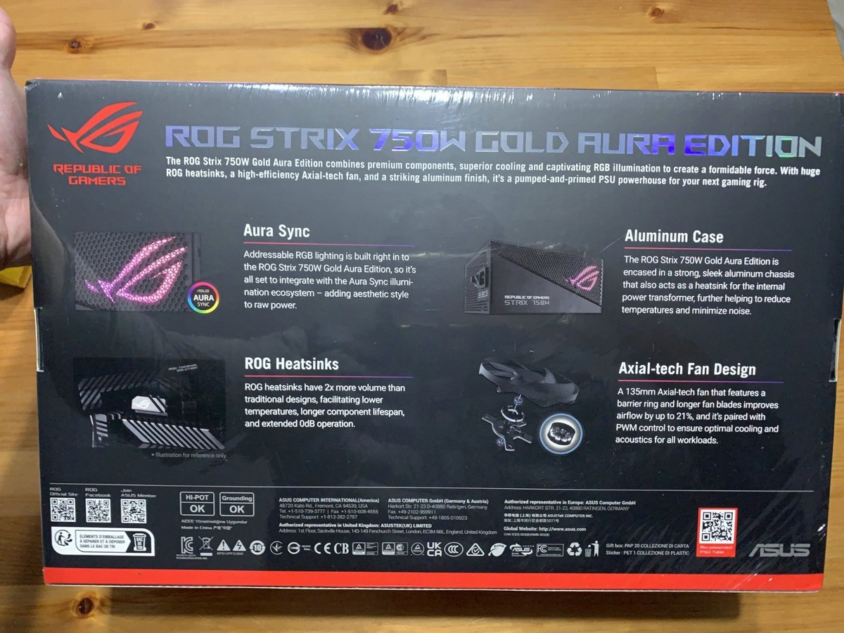 ASUS ROG Strix 750W Gold Aura Edition Fully Modular ATX Power