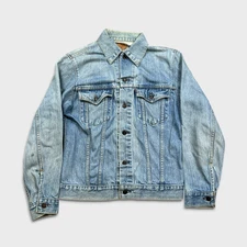 Vintage 80s Levi’s Type III Jacket Mens Small Light Wash Trucker 75505-0211