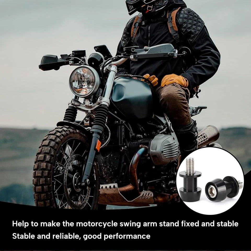 M8 Nottolini Cavalletto Moto CNC, 2 Pezzi Protezione Braccio Oscillante 8Mm per  - Immagine 4 di 4