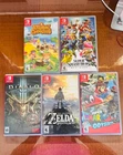 New Listing5 Nintendo Switch Games(smash Bros Ultimate, Breath Of The Wild, Diablo)