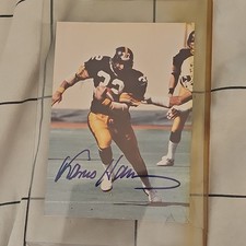 Pittsburgh Steelers Hall of Fame running back, Franco Harris. Autographed Pic