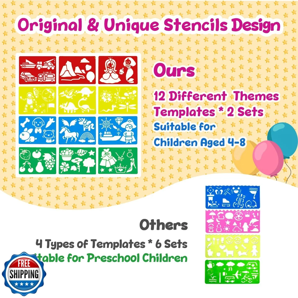 Decojoy Favores de Fiesta para Niños 4-8, Arte Rascador Regalos de Devolución de Cumpleaños, Ra a Granel Foto 3 de 4