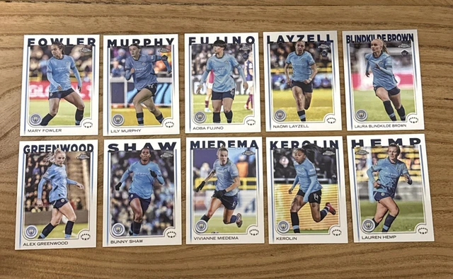 2024-25 Topps Chrome Womens UEFA - Manchester City Team Set - Rookies & Vets