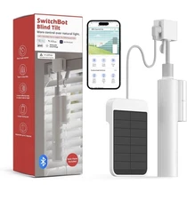 SwitchBot Blind Tilt Motorized Blinds - Smart Solar Power Automatic Open & Close