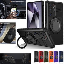 For Samsung Galaxy S25 S24 S23 S22 S20 FE Magnetic Ring Stand Rugged Phone Case