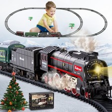 Elektrischer Zug Spielzeug Eisenbahn Set mit Licht und Sound 24 Gleise Kinder