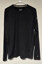 Smartwool Merino 150 Shirt Mens L Black Base Layer Long Sleeve Wool B10
