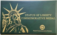 Statue of Liberty Commemorative Medal w/First Day Issue Stamp in Folder 