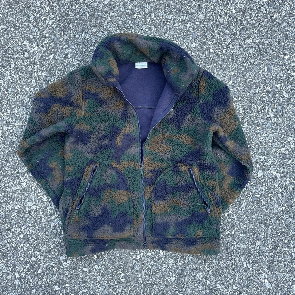 Chaqueta Sherpa Columbia Para Mujer Invierno Pass Cremallera Completa Estampado Camuflado Pequeña Foto 3 de 4