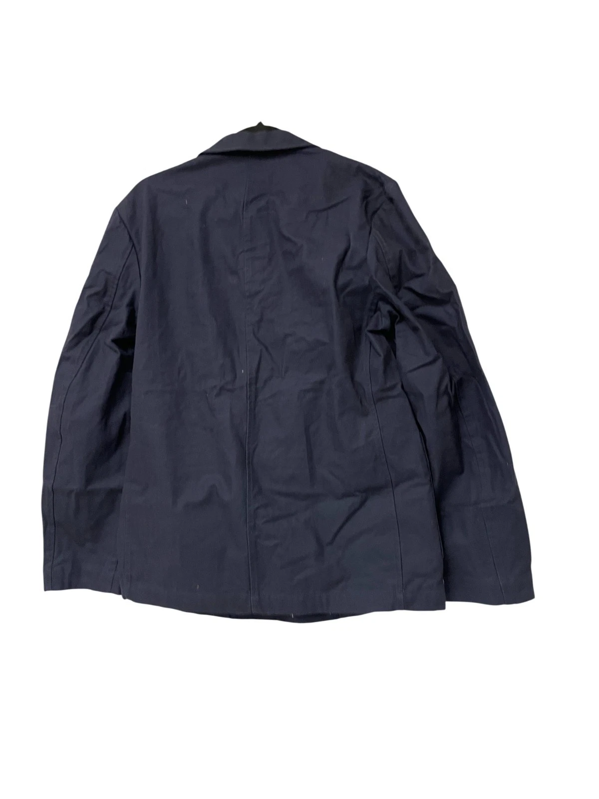 Zara Mens Textured Herringbone Overshirt Blazer M Navy Blue 5070/700 NWT - product detail image 4