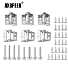AXSPEED 6Pcs Metal Trailer Cargo Box Hinge for Tamiya R620 1/14 RC Tractor Truck