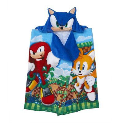Sonic The Hedgehog, Tails and Knuckles Hooded Towel, 24'' X 50''