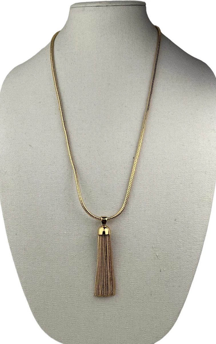 J crew gold tassel hotsell necklace