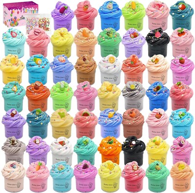 54 Pack Butter Slime Toy Kit, Super Soft And Non-Sticky,Very Suitable Birthday