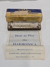 Silvertone Professional Model Harmonica No. 1804 Sears Roebuck Box Instructions