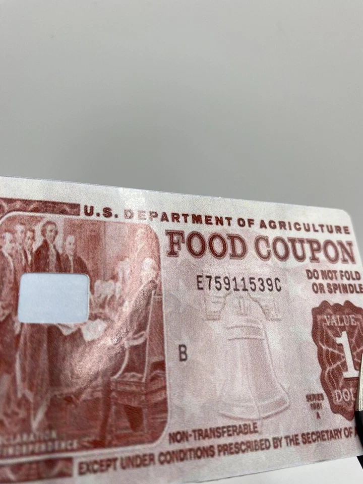 X2 Funny Food Stamp Credit Card Skin-Sticker for Credit Card Skin- SMALL CHIP. - Image 4 of 4