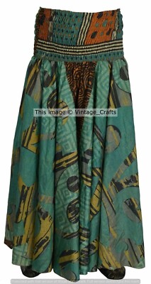 Großhandelsposten von 5 Vintage Sari Boho Gypsy Palazzo Hosen - bedruckte Hip...