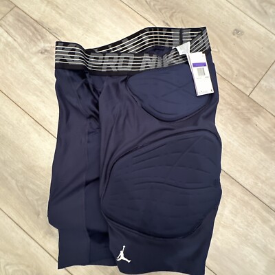 Nike Pro Air Jordan Hyperstrong 5-Pad Basketball Tights Shorts Blue BQ2724 3XL