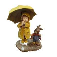 Sarah and Chester Waiting in Rain Special Friends Bunny Sherri Buck Baldwin 1998