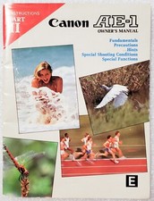Canon AE-1 Instructions, Part II FREE SHIPPING is included