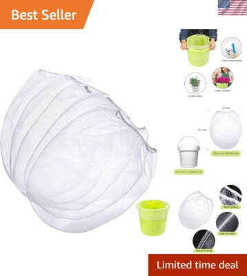 Paint Strainer Bags White Fine Mesh Filters Bag Bucket Elastic Opening Strain...