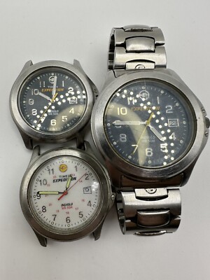 Timex Expedition Men s Watch Lot Of 3 Project Diy Parts Some Working