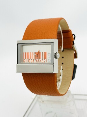 D&G Dolce & Gabbana 3719240404 Barcode Orange Strap Watch | eBay