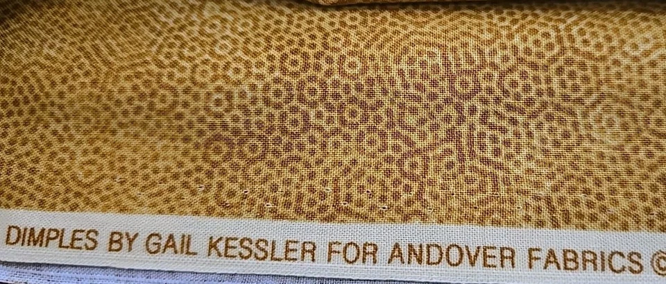 Vintage Cotton Fabric 2 Yards X 44" Yellow And Gold Octagons Sewing Quilting... - Image 4 of 4