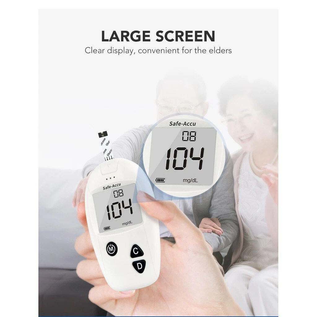 Glucometro medidor de glucosa en sangrevdiabetes con 50 tiras lancetas Sinocare