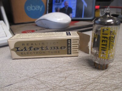 Vintage Realistic Lifetime Made in Japan Electron Gold Clad Tube 12AU7A ECC82