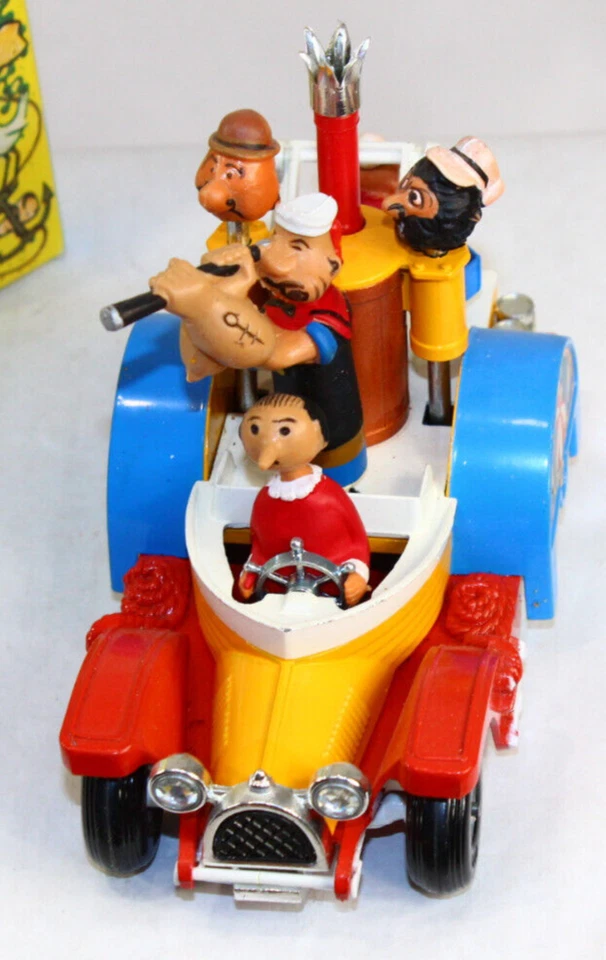 Corgi Comics Popeye Paddle Wagon MINT Die Cast Toy 1967 Original Box some wear - Image 3 of 4